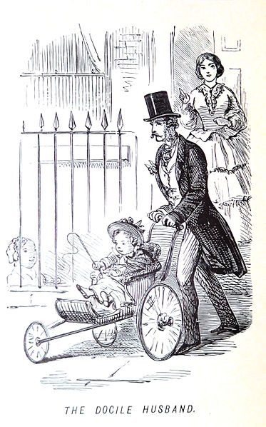 In the old days, few men could be seen pushing prams