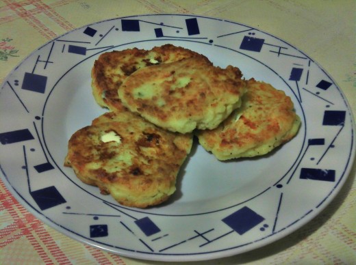 Completed Potato Feta Cakes