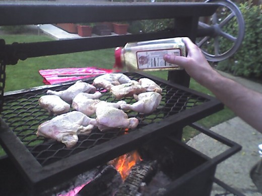 It's OK to season chicken on the grill if you want all the mess outside