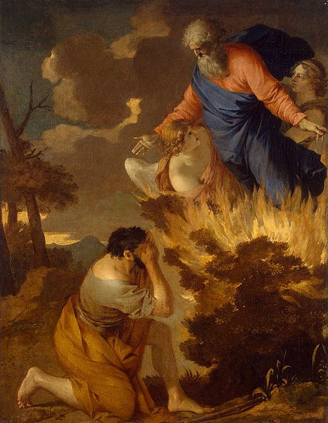 Moses at the burning bush