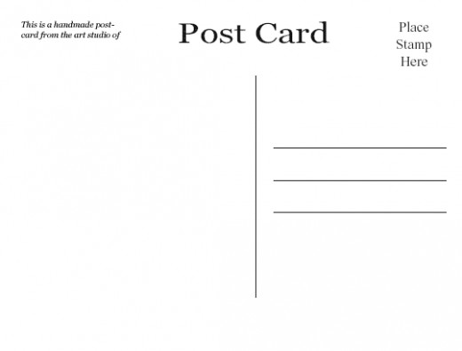 Postcard backs free to download. 