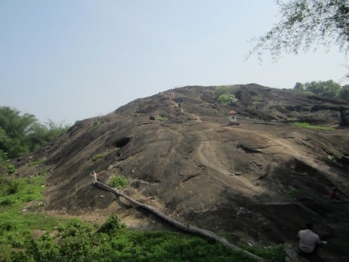 The Gigantic Vaniyambalam Rock. You Can see People On there if you watch close