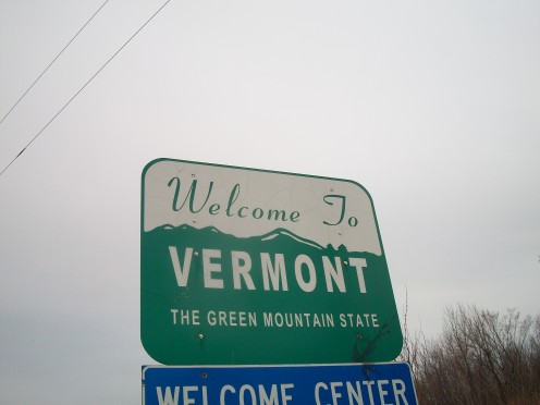 Signage close to the Vermont state line, at Alburgh