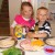 Grace and Alex get ready to make their mini sub sandwiches. Grace and Alex get ready to make their mini sub sandwiches.