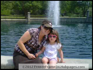 Enjoying some mother-daughter time together downtown. 