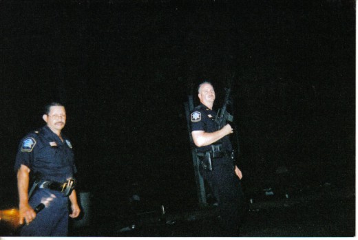 The police sported automatic weapons and many wondered what was really going on.