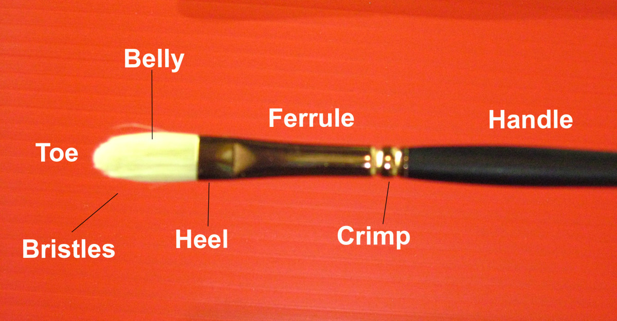 Each part of a brush has its own name. See table below for descriptions.