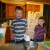 Matthew operates the electric mixer to make whipped cream. Matthew operates the electric mixer to make whipped cream.