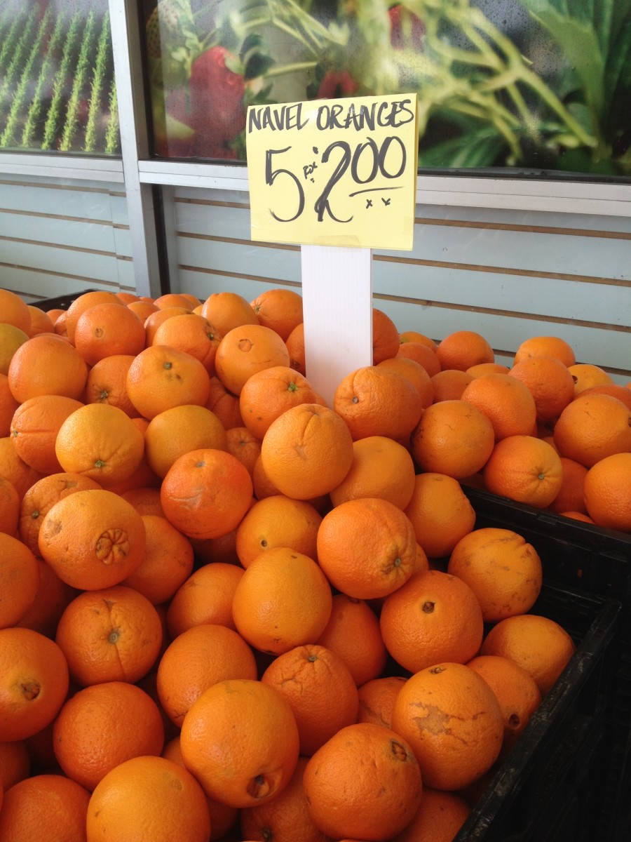 The prices are so reasonable. Doesn't this just make you want some Florida oranges?