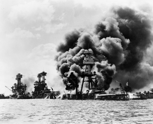Pearl Harbour - warships after the attack