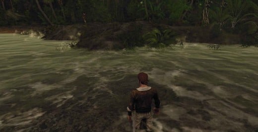 Risen 2 Shipment for Crow Quest - from the village, turn left, find the stream and look for the native gatherers on the other side