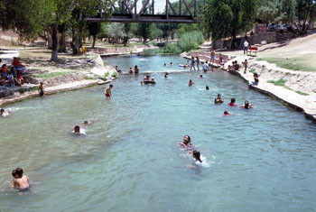 The swimming hole, we called the "Pumphouse'" was & still is fed by a consant outpouring of San Felipe Springs. It's where I learned to swim.