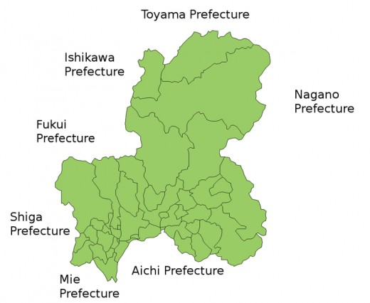Map of Gifu Prefecture