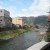 View of downtown Gujo City and the Nagara River.