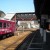 A train departing from Gujo Hachiman Station.