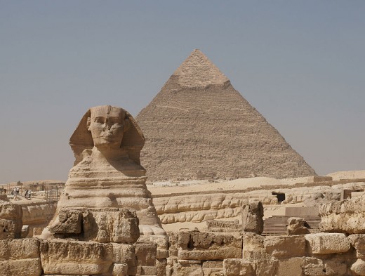 Sphinx and Pyramid at Giza