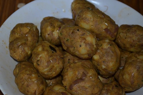 Using hand make , cutlet Balls
