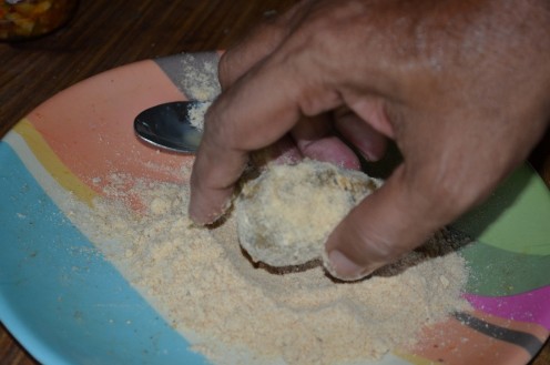 Roll it over Bread crumbs