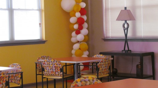 An activities room in the Community Center, located in the Fairgrounds of Chester Township. 