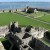 A view from the tower of Portchester Castle, looking down on the walls built for the 3rd century Roman fort.