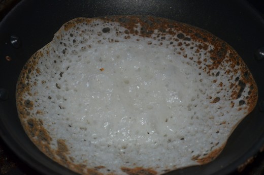 Appam is ready , after sometime, the lid is closed for cooking the palappam