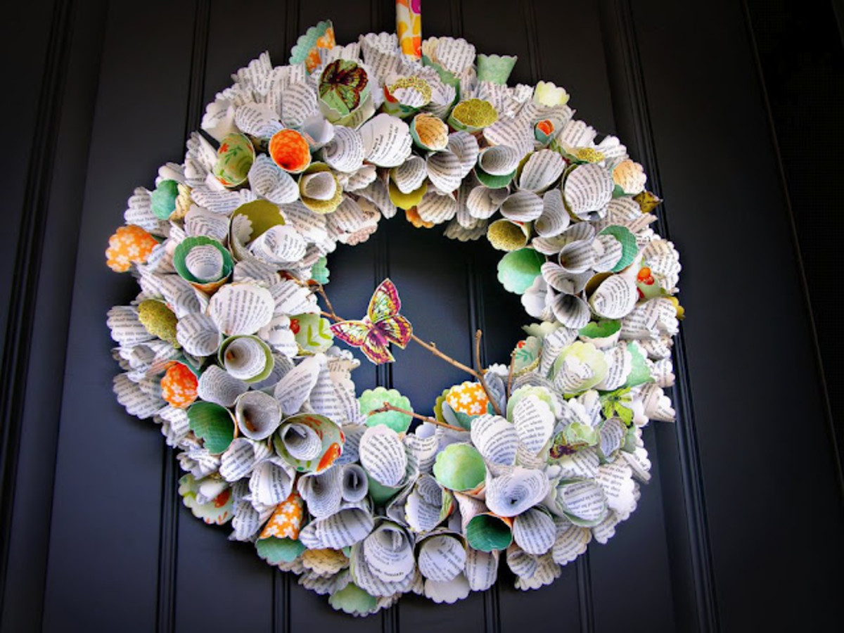 How to Make Paper Wreaths Handmade Craft Home D cor Ideas 