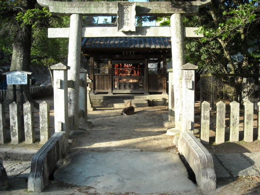 A shrine in downtown Miyajima.