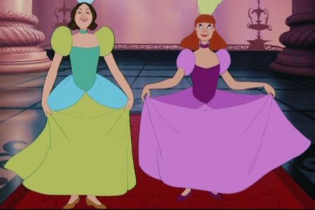 Drizella and Anastasia in their ball gowns