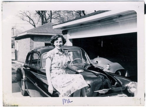 A lot has changed since this pretty girl posed on the family car. Time was the family car was used for work, errands and vacations.