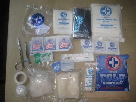 The contents of Pet First Aid