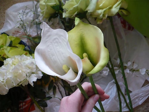 Calla lily bouquet, calla lilies for my bouquet—marajane creations (Flickr.com)