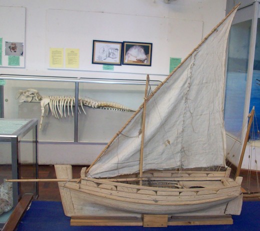 Model of the sail boat (Dhow) in the museum