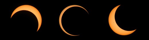 Takuma Kimura captured a lovely sequence of photos of the annular eclipse in Japan. I'm guessing this may have been a little north of the annular eclipse path. Click for full-sized version!