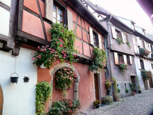 Typical street in Eguisheim