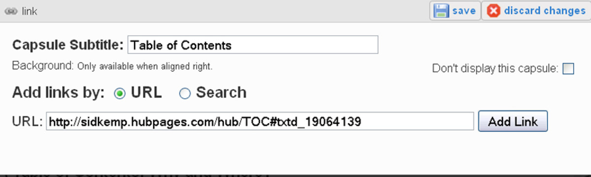 Here, you see the URL field complete, with a correct link. You are ready to hit the Add Link button.