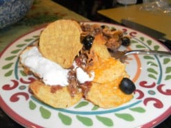 Quick Mexican Dinner Recipe:  3 Bean Salsa Nachos Rancheros with Beef