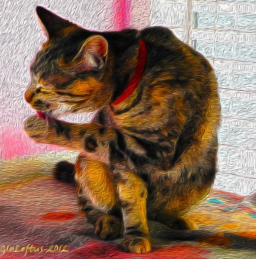 My base photo was saturated with color via Photo Shop, then turned into an oil thanks to the new CS6 Extended Photo Shop Program.