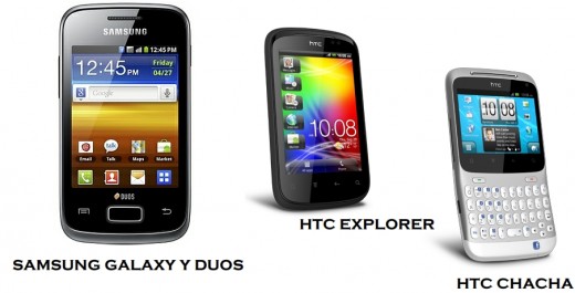 GALAXY Y DUOS | HTC EXPLORER & CHACHA