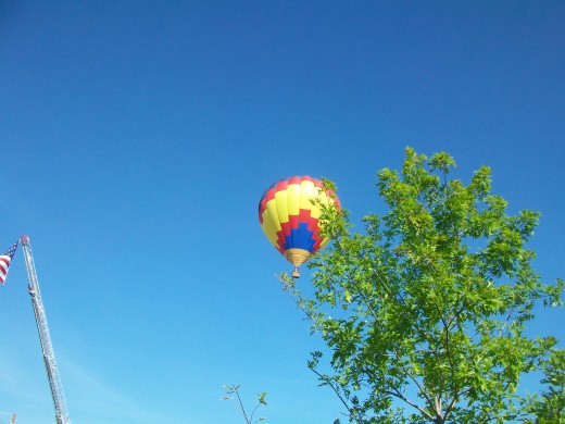After a moment of silence at the exact time of the tornado strike, a balloon was released.