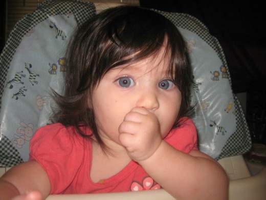 Rhoswen, my daughter at 8 months!