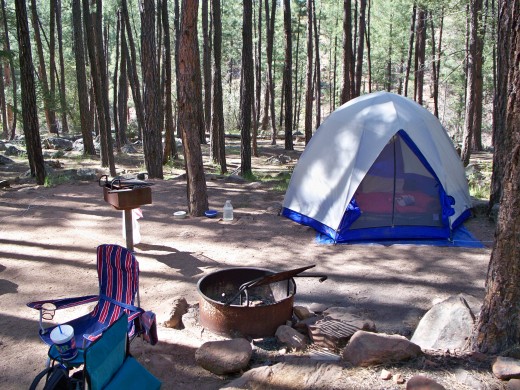 Our family campsite in northern Arizona