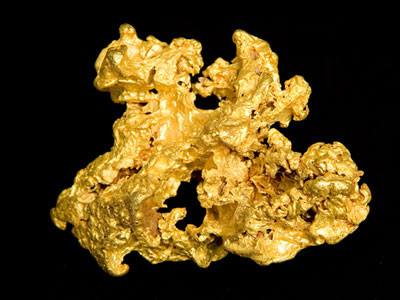This gold nugget has use value just as it is, but gold is so valuable because a lot of labor is required to find just a little gold due to its rarity.