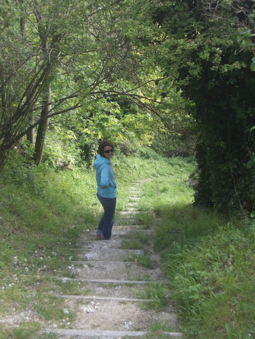 Walking in the woods