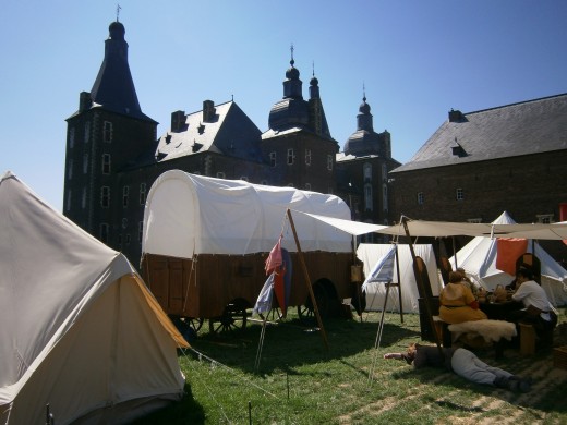 The main encampment outside of the castle.