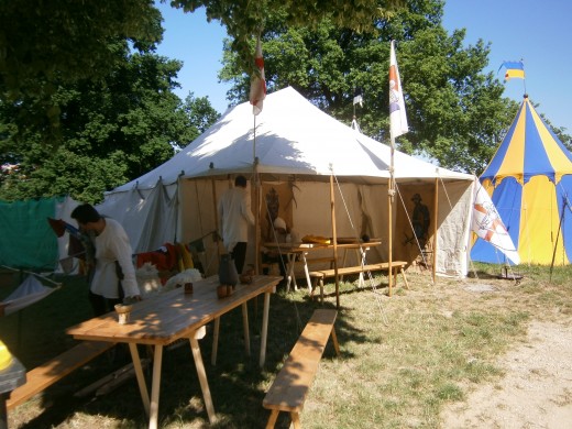 The archer's camp. This tent was my home for three days.