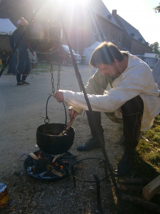 Marcel behind his pots