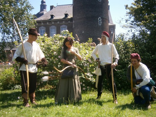Patrolling the castle grounds