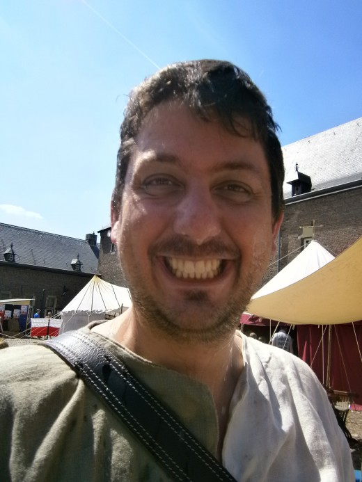 Medieval shower on a very hot day, much happier