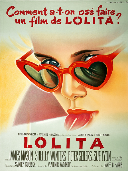 Poster from the 1962 film version of Nabokov's Lolita