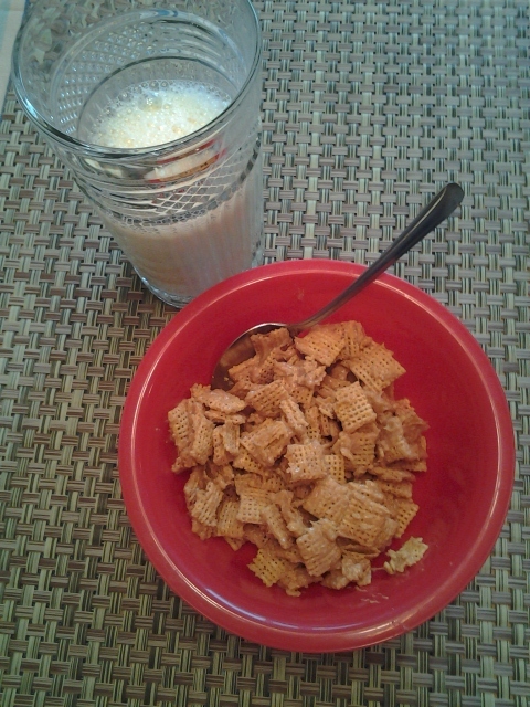Peanut Butter Honey Cereal and Milk